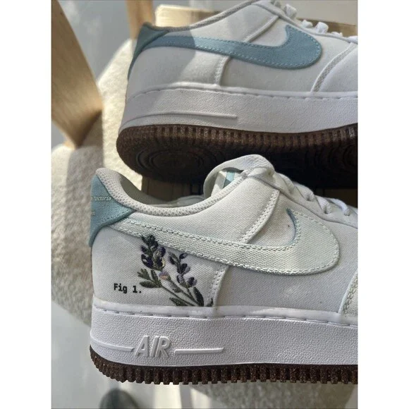 Nike Air Force 1 '07 SE Indigo Size 10 Women's CZ0269-100 White/Obsidian White - Picture 5 of 11